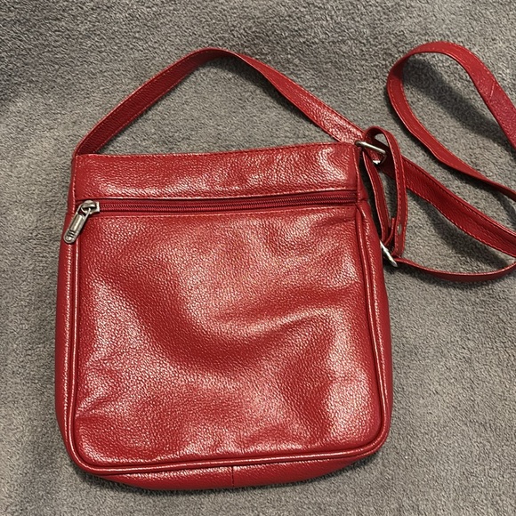 Genuine leatherr hand painted cross body bag - Picture 2 of 5